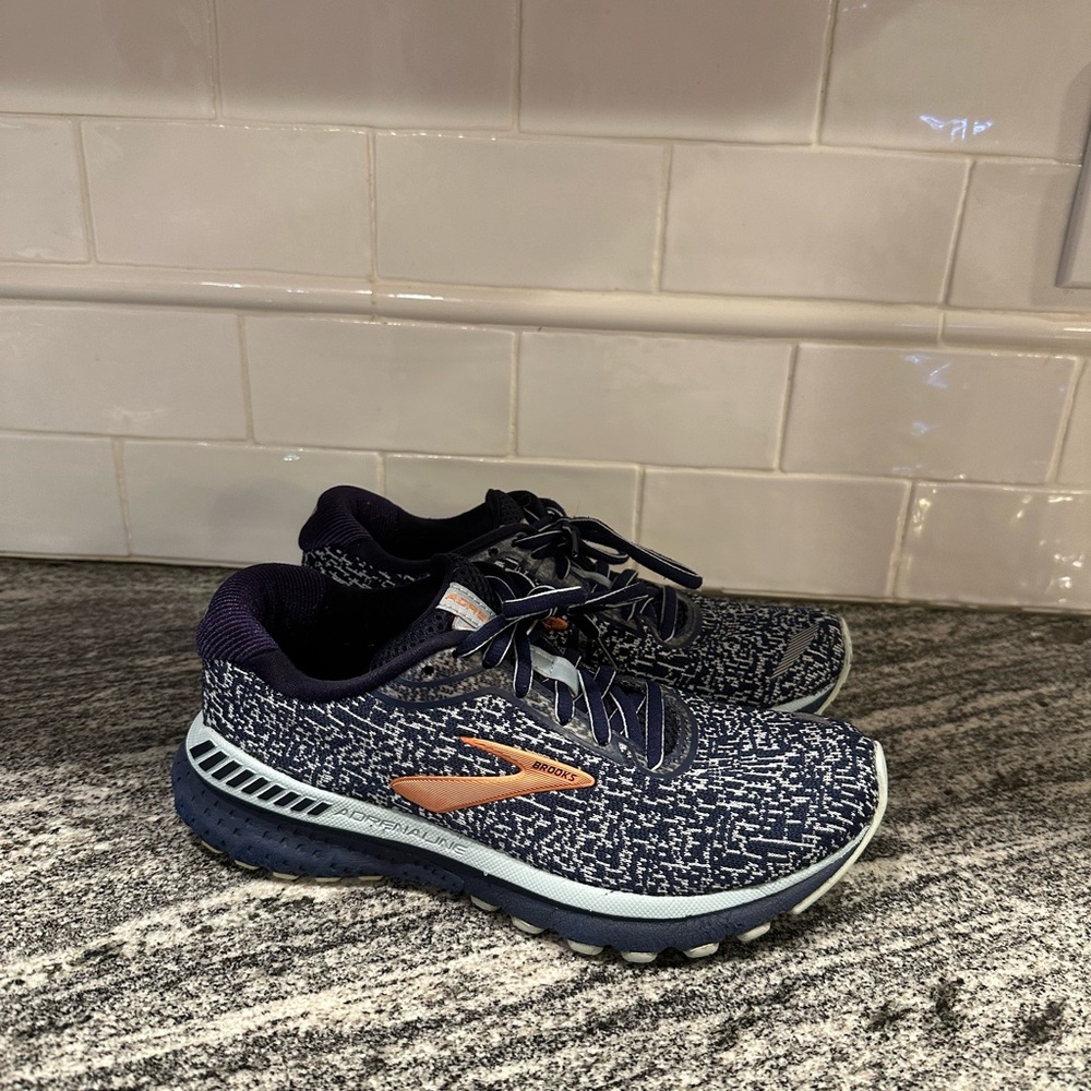 Brooks Adrenaline Women's Navy Blue and Orange Running Shoes